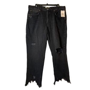 Black Carbon Free People Flare Jeans